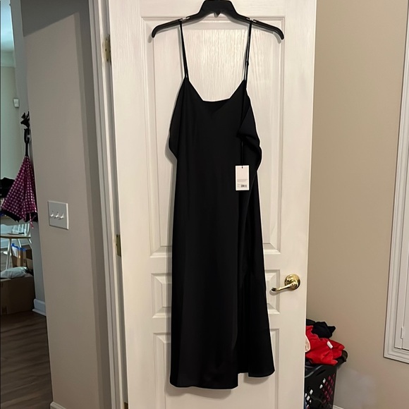 Knix Black Tiered Slip Midi Dress - Picture 1 of 5